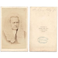 CDV Sir Fitzroy Kelly QC Englischer Richter Carte de Visite von Mason of London