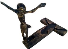 Stehendes Kreuz Kruzifix Auferstanden Jesus Christus Katholische Statue Medju...