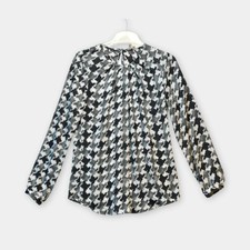 Seidensticker Bluse Damen Gr. 36 Schwarz Elegant Muster Büro Casual Chic