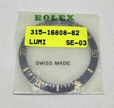 Original Rolex Lünette für Submariner Blau Stahl-Gold 315-16808-82  NEU