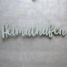 Schriftzug Heimathafen Schild
