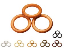 Gardinenringe Holz für 28 mm Gardinenstangen im 10er Set lackiert