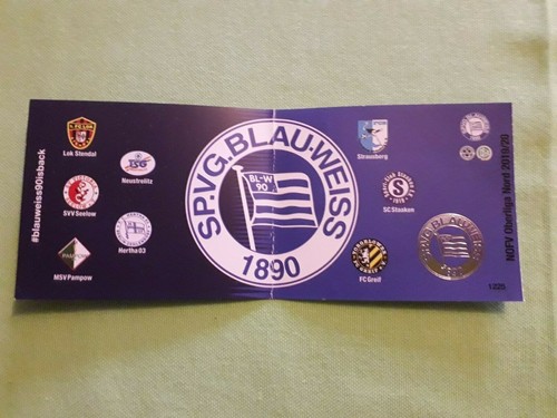 Ticket blau weiss 90 - ticket, 21/22