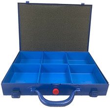 Metall Sortimentskoffer Sortimentskasten 330x220x50mm mit 6 Fächer BLACKFRIDAY