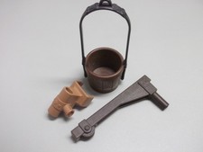 Playmobil Seilwinde Lastaufzug Eimer Korb Zubehör für Rundturm Ritterburg 3666