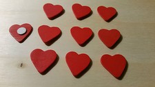 Herz aus holz rot 10 - in,