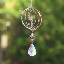 Windspinner Windspiel Suncatcher Sonnenfänger Edelstahl Glasprismen Prismen 