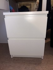 MALM Kommode mit 2 Schubladen, weiß, 40x55 cm