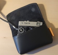 Neue schwarze Kamera Tasche für Kompakt kameras analog z.B. Rollei 35 Olympus