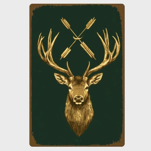 Blechschild hirsch jäger jagd - blechschild,