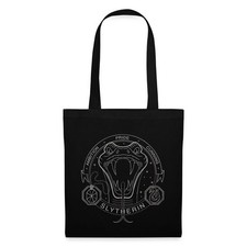 Harry Potter Slytherin Wappen Schlange Stoffbeutel, One size, Schwarz