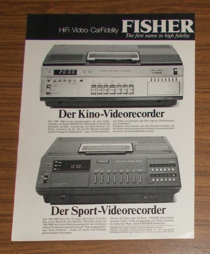 Seltene werbung vintage fisher - seltene,