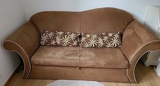 Schlafcouch/-Sofa mit Bettkasten, braun bzw. mokka