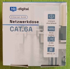 Netzwerkdose Cat.6A    UP 2xRJ45