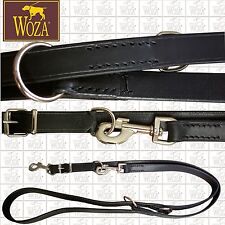 Premium Hundeleine Vollleder WOZA Lederleine Sattlernaht Handmade ПОВОДОК F1712