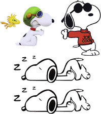 3× Aufkleber – Peanuts