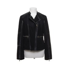 H&M, Bikerjacke, Damen, Größe: 40, Schwarz, Polyester/Wildlederimitat #wsg
