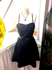 🍀 satin Cocktail Kleid Feiertag  Party XS-S 34 36 Schleife