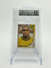 Panini Wm 2002 Sticker 176 - Roberto Carlos BGS 8.5
