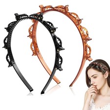 2x Haarband mit Clips