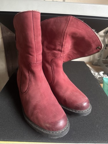 Rote wildlederstiefel caprice - rote,