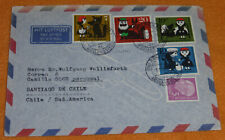 Bund Mi. 340-343 Luftpost Brief Stockdorf 1960 Dr. Wolfgang Wallisfurth Chile