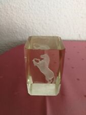 Für Liebhaber: Hübsche Glasdeko - Glasquader mit Pferdemotiv (3D)