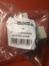 JUNG 120W Schuko-Steckdose mit Klappdeckel für Geräteeinbau