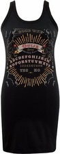 DAMEN GOTISCHES KLEID OUIJA BOARD HORROR SCHÄDEL HALLOWEEN AFFE FEZ OKKULT S-XL