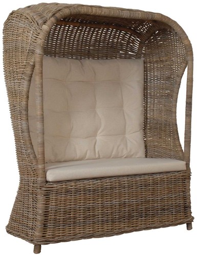 Rattan strandkorb sitzer - rattan-strandkorb, 2-sitzer