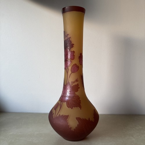 Gallé spitze kamee glas - gallé, vase