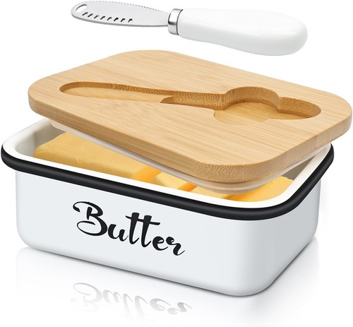 Butterdose bambus 650ml - butterdose, mit