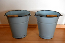 2x DDR Emaille Eimer 5L