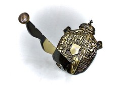 Vintage Kleiderhaken klappbar Wandhaken Balkonhaken 25cm Messing 630g Neuwertig!