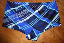 Solar - Badehose, Badeshort, Bademode, Schwimmwäsche, Blau mit Karo- Gr. 8