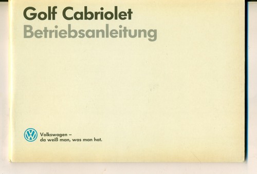 Golf cabrio cabriolet - vw, 1