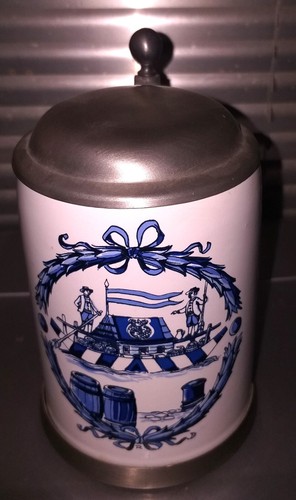 Stein bierkrug mit zinndeckel - stein-bierkrug,