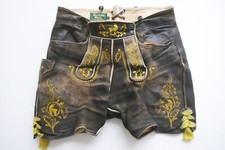 Lederhose kurz Handarbeit Hirschleder Trachten Gach echt Vintage verspeckt Gr.50