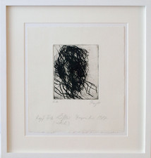 Max Uhlig Radierung "Kopf Fritz Löffler" handsigniertes Künstlerexemplar