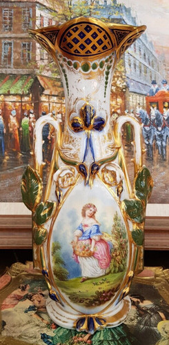 Antik porzellan vase old paris - porzellan,