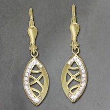 GoldDream Damen Ohrringe Blatt