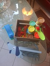 12 Neue Becher PlayDoh Knete  mit  Zubehör,  sowie DACKEL Kinder Garderobe Neu