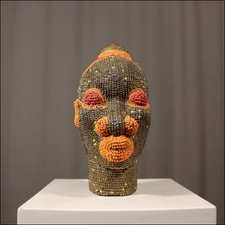 89788) Terrakotta Kopf Kamerun Afrika AFRIKANISCHE KUNST