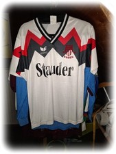 Vintage Fußball Trikot Erima Matchworn ETB SW Schwarz Weiß Essen  Stauder