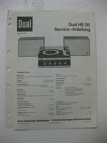 Dual service anleitung - dual, hs