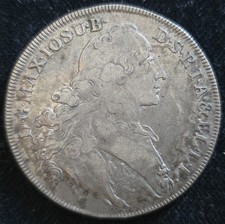 MDS ALTDEUTSCHLAND BAYERN MADONNENTALER 1765 "MAXIMILIAN III JOSEPH", SILBER #AA