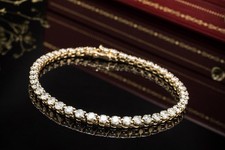 Cartier Tennisarmband Vintage 46 Diamanten 3,91 Carat 750er Gelbgold OVP Schmuck