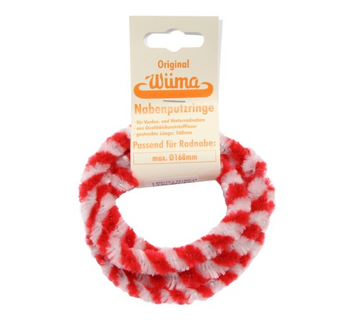 Nabenputzringe wüma rot weiß - nabenputzringe, rot/weiß