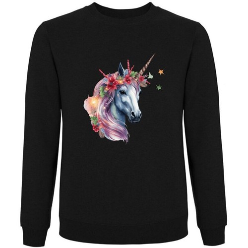 Sweatshirt schwarz einhorn - sweatshirt,