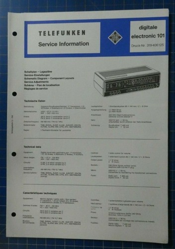 Telefunken service information - telefunken,